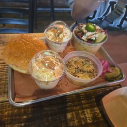 Pulled pork sandwich, banana pudding, nutter butter cheesecake Pulled pork sandwich, banana pudding, nutter butter cheesecake
