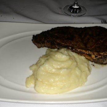 Flagler Steakhouse - Not great presentation of my steak but 5 star taste - Steakhouses Near Me - Palm Beach, Florida