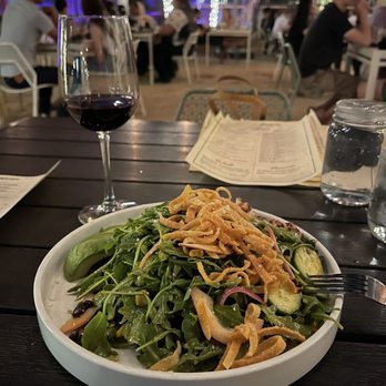 Social Hall - Chicken Salad with a glass of wine - Bars Near Me - Tempe, Arizona Social Hall - Chicken Salad with a glass of wine - Bars Near Me - Tempe, Arizona