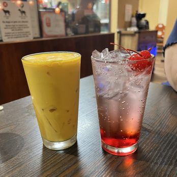 Burma Place - Mango Lassi and Cherry Drink - Burmese Near Me - San Diego, California