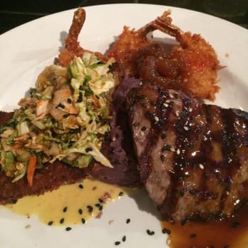 Three's Bar & Grill - The Surf & Turf!! So yummy!! - Asian Fusion Near Me - Kihei, Hawaii