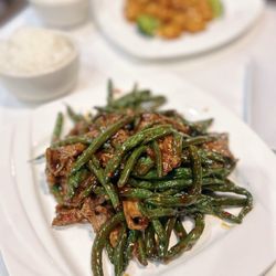 New Sichuan - Beef w. String Beans 四季豆牛 (asked for it to be a little spicy)