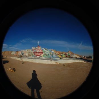 Salvation Mountain - Salvation Mountain through a fish-eye: homage to De Chirico - Landmarks & Historical Buildings Near Me - Niland, California Salvation Mountain - Salvation Mountain through a fish-eye: homage to De Chirico - Landmarks & Historical Buildings Near Me - Niland, California