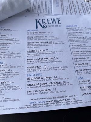 Menu photo 2 Krewe Restaurant Saint Joseph, MN
