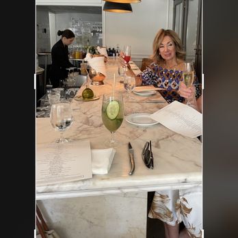Sails Restaurant - Linda enjoying her flavored champagne - Seafood Near Me - Naples, Florida Sails Restaurant - Linda enjoying her flavored champagne - Seafood Near Me - Naples, Florida