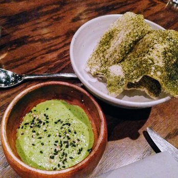 Boka - Broccoli mousse with tahini yogurt, white & black sesame, nori chips - New American Near Me - Chicago, Illinois Boka - Broccoli mousse with tahini yogurt, white & black sesame, nori chips - New American Near Me - Chicago, Illinois