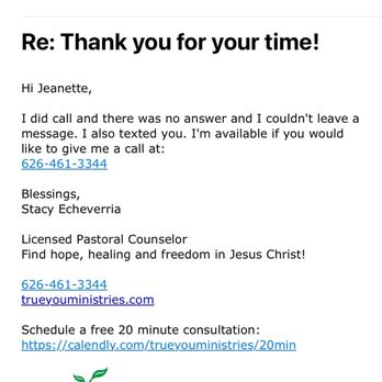 True You Ministries - Stacy BOLOGNA ! You never did call! No history of you calling! Psalms 101:7 - Counseling & Mental Health Near Me True You Ministries - Stacy BOLOGNA ! You never did call! No history of you calling! Psalms 101:7 - Counseling & Mental Health Near Me