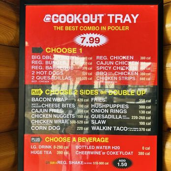 Cook Out - Menu - Hot Dogs Near Me - Pooler, Georgia Cook Out - Menu - Hot Dogs Near Me - Pooler, Georgia