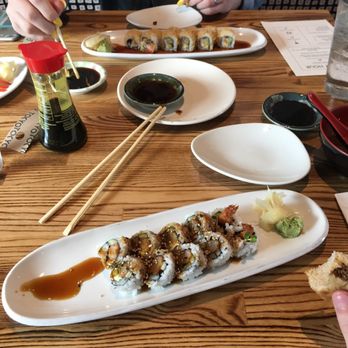 Tokyo Cafe - Crunchy roll on top and tempura roll on bottom - Japanese Near Me - Fort Worth, Texas Tokyo Cafe - Crunchy roll on top and tempura roll on bottom - Japanese Near Me - Fort Worth, Texas