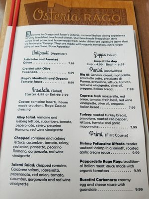 Menu photo 5 Osteria Rago Bloomington, IN Menu photo 5 Osteria Rago Bloomington, IN