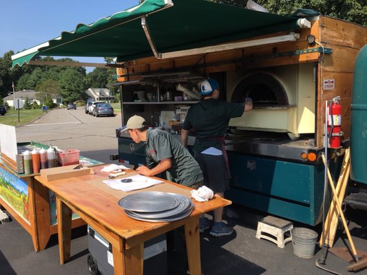 Big Green Truck Pizza by null