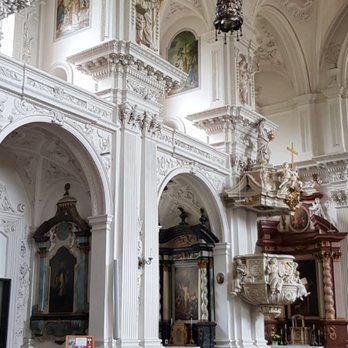 Wallfahrtskirche Schönenberg - Stuckdecke, Seitenaltar und Kanzel - Churches Near Me - Ellwangen, BW