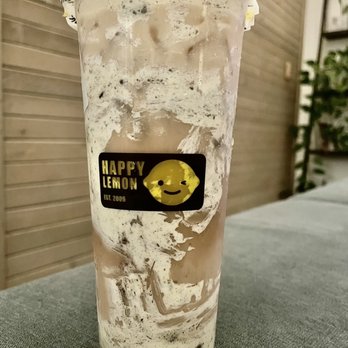 Happy Lemon - Cold milk tea with Oreo puff cream - Bubble Tea Near Me - Federal Way, Washington Happy Lemon - Cold milk tea with Oreo puff cream - Bubble Tea Near Me - Federal Way, Washington