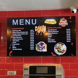 Sahara Grill - Menu