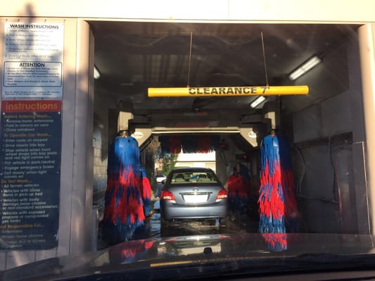 Artistic Car Wash At Chevron Gas Station Landscape Illustration Artistic Car Wash At Chevron Gas Station Landscape Illustration
