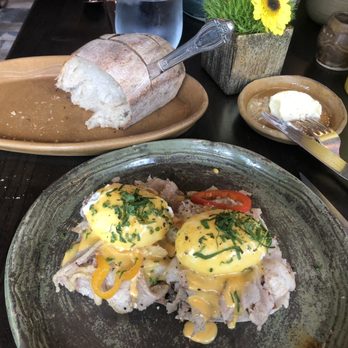 Esther's Kitchen - Porchetta Benedict and sourdough bread - Italian Near Me - Las Vegas, Nevada