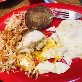 Pancake House - Eggs, sausage, hash browns, and some biscuit and gravy that I stole from my youngest - Breakfast & Brunch Near Me - Lubbock, Texas Pancake House - Eggs, sausage, hash browns, and some biscuit and gravy that I stole from my youngest - Breakfast & Brunch Near Me - Lubbock, Texas