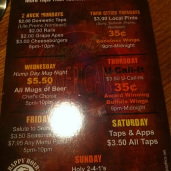Maxwell's American Pub - Daily specials - Burgers Near Me - Minneapolis, Minnesota