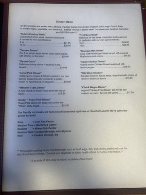 Menu photo 4 Ranch House Diner Snowville, UT Menu photo 4 Ranch House Diner Snowville, UT