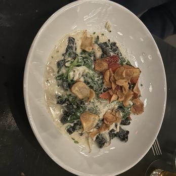 Row 34 - Seaport - Jonnu crab with squid ink pasta - New American Near Me - Boston, Massachusetts