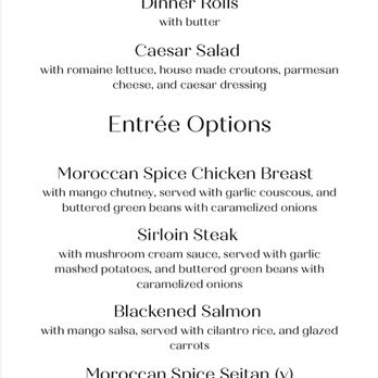 Modern Fine Catering - Dinner menu - Caterers Near Me