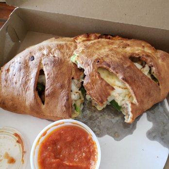 C and S Pizza - The cheese, sausage, onion, and pepper calzone - Pizza Near Me - White River Junction, Vermont