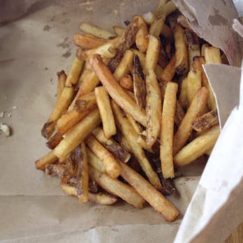 Five Guys - Medium is enough to satisfy 3 people. It's a larger portion than it looks. - Burgers Near Me - Miami, Florida Five Guys - Medium is enough to satisfy 3 people. It's a larger portion than it looks. - Burgers Near Me - Miami, Florida