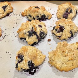 Dixie's Kitchen - Hannah Mountain Resources - Blueberry Biscuits - Gluten-free!