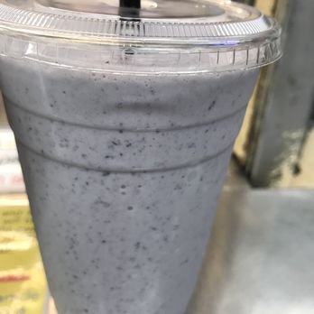 Dairy Belle - A closer look at the Blueberry Milkshake - Ice Cream & Frozen Yogurt Near Me - Dania Beach, Florida Dairy Belle - A closer look at the Blueberry Milkshake - Ice Cream & Frozen Yogurt Near Me - Dania Beach, Florida