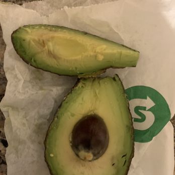 Subway - Really ? You give me my paid for avacado like this ? Even with the seed in it - Fast Food Near Me - Long Beach, California