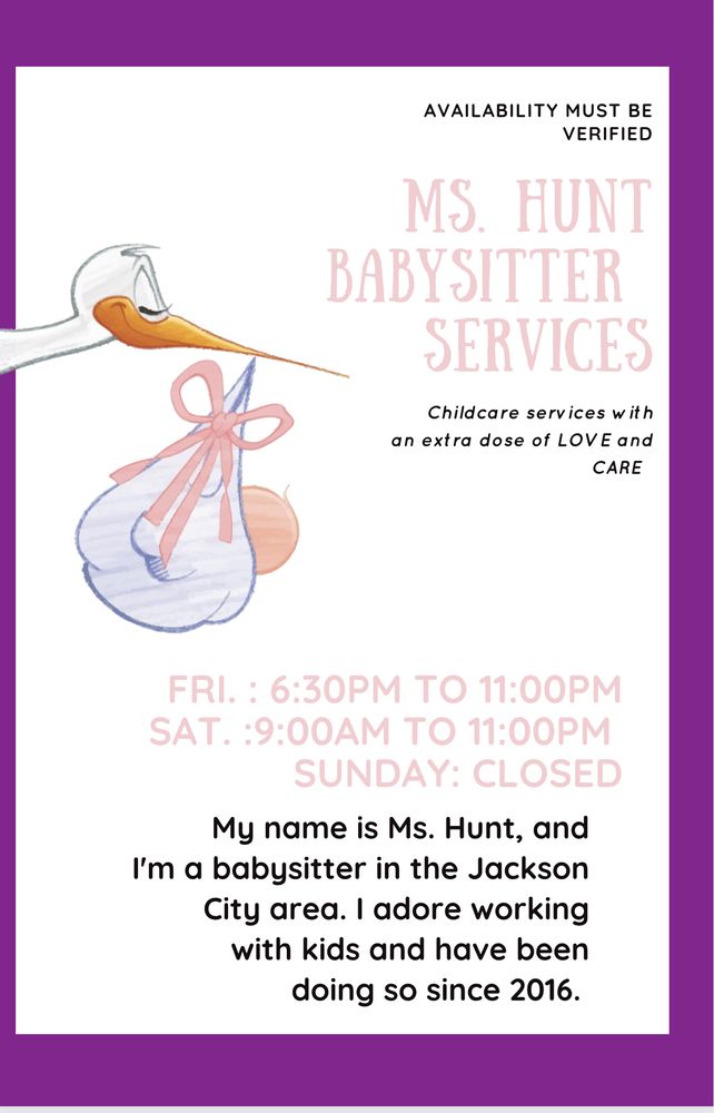 Ms Hunt Babysitter Service - childcare center in Jackson, MS