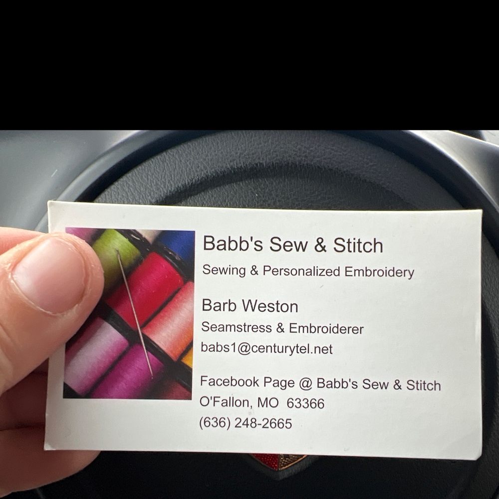 BABB’S SEW & STITCH Updated September 2024 Request a Quote O