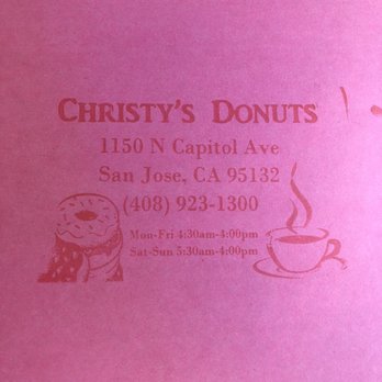 Christy Donuts - hours on the box - Donuts Near Me - San Jose, California Christy Donuts - hours on the box - Donuts Near Me - San Jose, California
