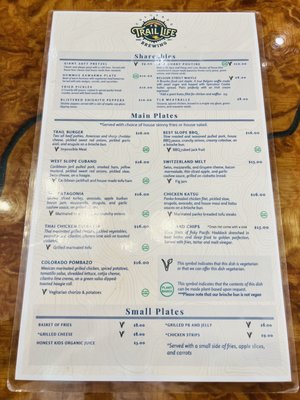 Menu photo 5 Trail Life Brewing Grand Junction, CO