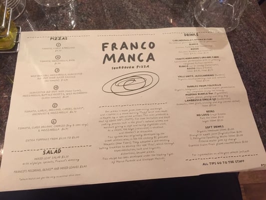 Menu photo 2 Franco Manca London, XGL