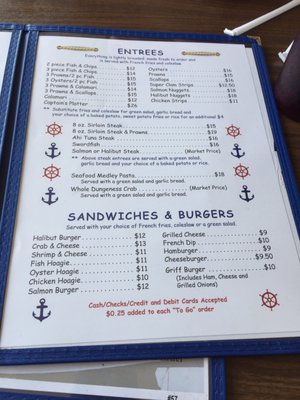 Menu photo 7 Griff's On the Bay Winchester Bay, OR