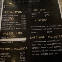 Campo Mofongo - Menu