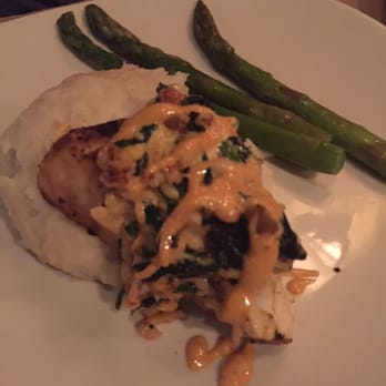 Bonefish Grill - Opah fish with aioli cream sauce and asparagus....yummy - Seafood Near Me - North Charleston, South Carolina