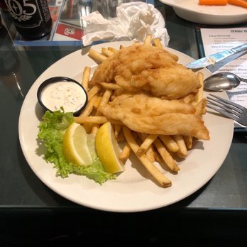 Tognazzini's Dockside Too - Fish and chips (cod) - Seafood Near Me - Morro Bay, California Tognazzini's Dockside Too - Fish and chips (cod) - Seafood Near Me - Morro Bay, California