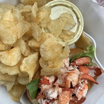 Lobster Haven - $21 Lobster roll, potato salad and chips - Seafood Near Me - Tampa, Florida