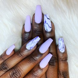 Klassy Nails and Spa - Ombré marble nails top Matt finish
