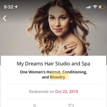 My Dream Hair Studio - Picture of the groupon with the clearly stated Blowdry that is included - Hair Salons Near Me - Miami, Florida My Dream Hair Studio - Picture of the groupon with the clearly stated Blowdry that is included - Hair Salons Near Me - Miami, Florida
