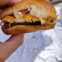 Wendy's - This is as fast food delish as it looks. Breakfast baconator