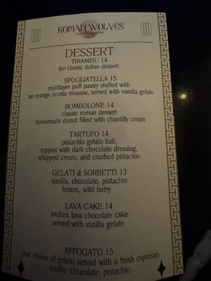Menu photo 4 Roman Wolves San Diego, CA Menu photo 4 Roman Wolves San Diego, CA