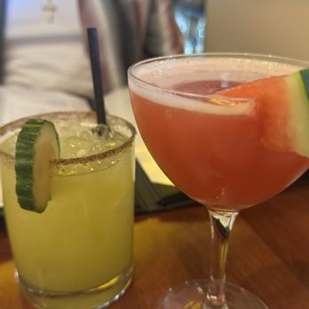 Napkins  - Cucumber jalapeño margarita Watermelon Martini - New American Near Me - Napa, California