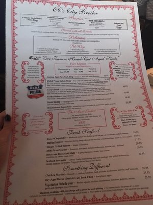 Menu photo 3 Cc's City Broiler Columbia, MO