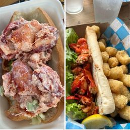 Real lobster vs whatever on the right. Mystery something.
