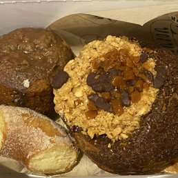 Millet Mochi Donut, red Date Cake, and peanut butter Chocolate Bolo Bao