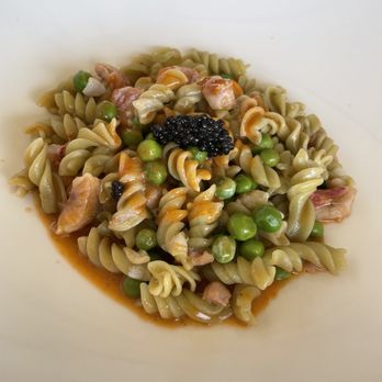 Lineadombra - Fusilli with pea, mullet, caviar and kefir - Italian Near Me - Venezia, VE Lineadombra - Fusilli with pea, mullet, caviar and kefir - Italian Near Me - Venezia, VE