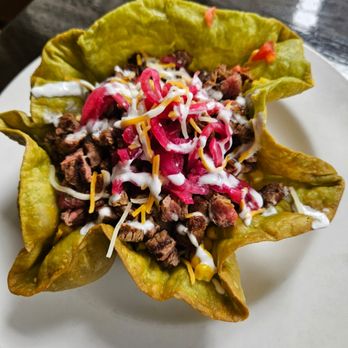 Royal Exchange - Taco Salad Bowl with blackened steak - Sports Bars Near Me - San Francisco, California Royal Exchange - Taco Salad Bowl with blackened steak - Sports Bars Near Me - San Francisco, California
